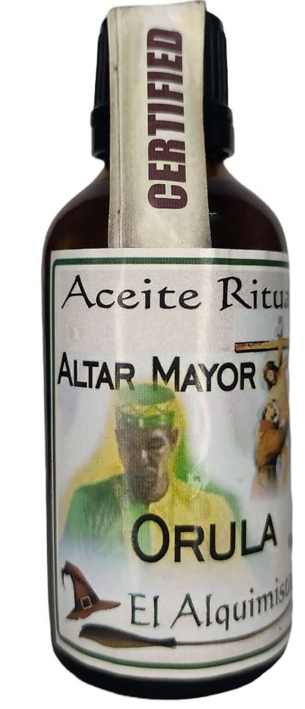 Aceite ORULA ,Altar Mayor, 50 ml.  para santería, y Rituales