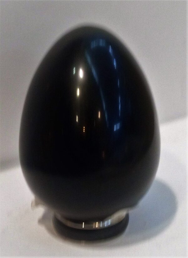 Huevo de  OBSIDIANA  limpieza de utero 5,5 cm. ( yoni)