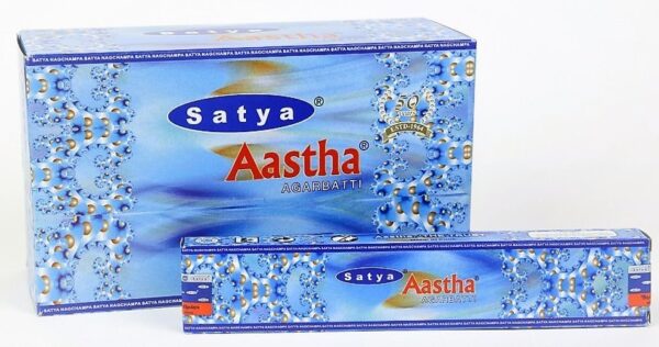 INCIENSO AASTHA (agarbati) Caja con 12 paquetes de 15 gm .