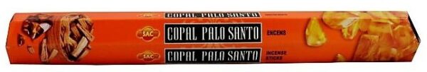 INCIENSO EN VARITA COPAL con  PALO SANTO x 20 varillas de India.