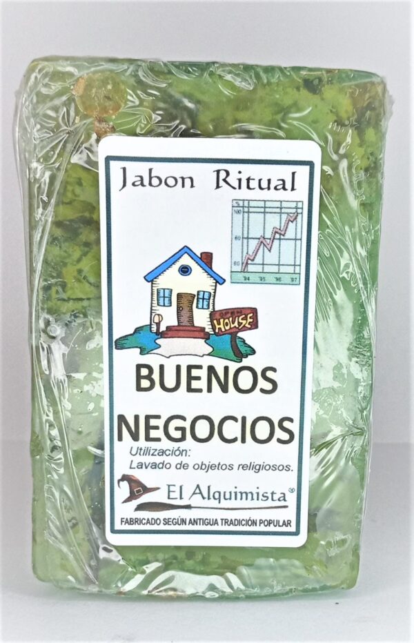 JABON BUENOS NEGOCIOS con hierbas y aceites hecho a mano 100g.