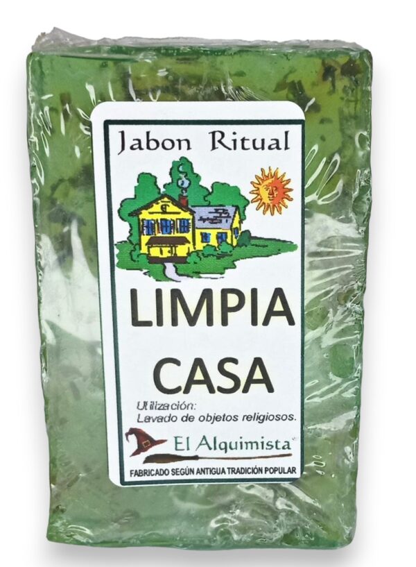 JABON LIMPIA CASA con hierbas y aceites hecho a mano 100g.