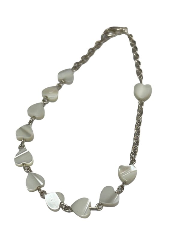 Pulsera corazón blanco