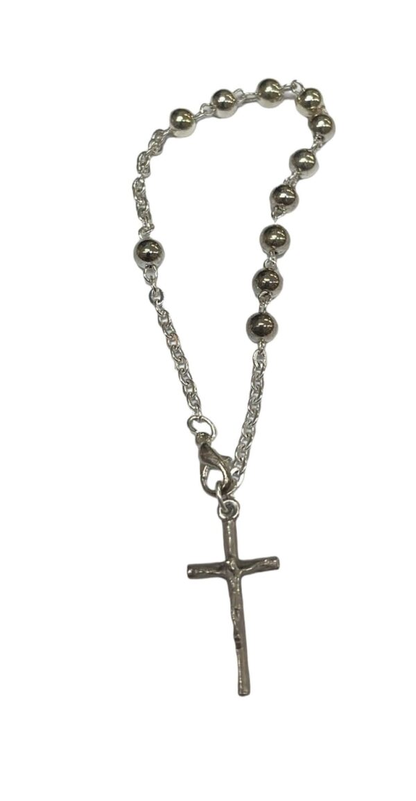 Pulsera Rosario esfera metal