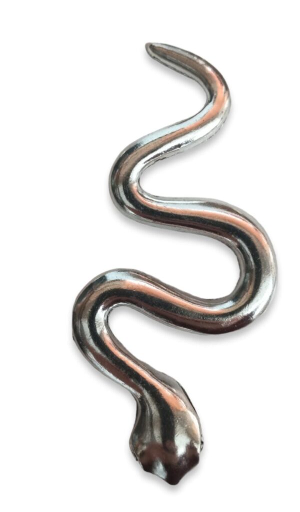 Serpiente 12 cm.  metal para que te respeten, ritualizada