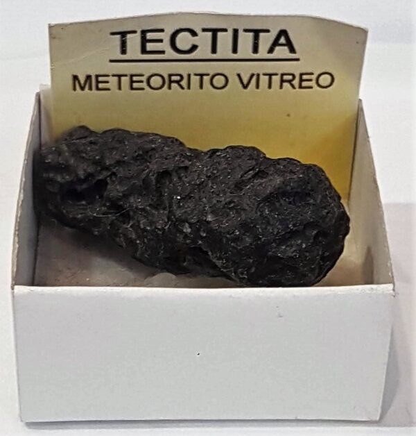 Tectita, meteorito. Piedra en bruto, 3 cm x  3cm