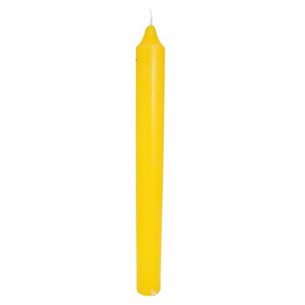 VELAS BUJIA AMARILLA de 18 cm, no tóxica fabricada en España