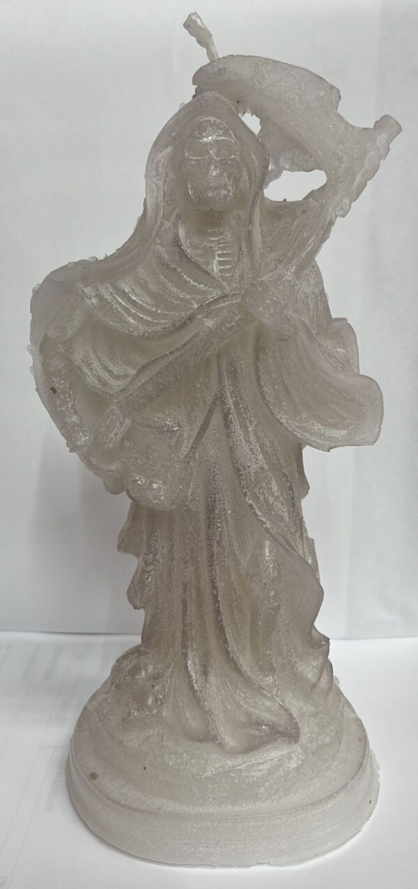 VELAS  SAN LA MUERTE Blanca 23 cm