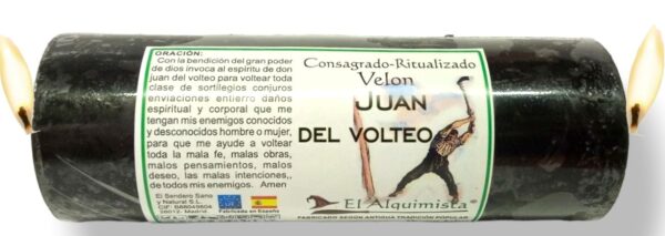 VELON del JUAN VOLTEO negro (doble mecha) 16x 6 cm